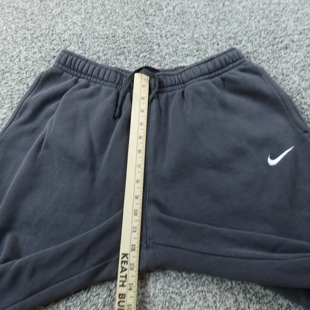 Nike Sweatpants Mens L Gray Fleece Jogger Drawstring Athletic Workout Gym Pants